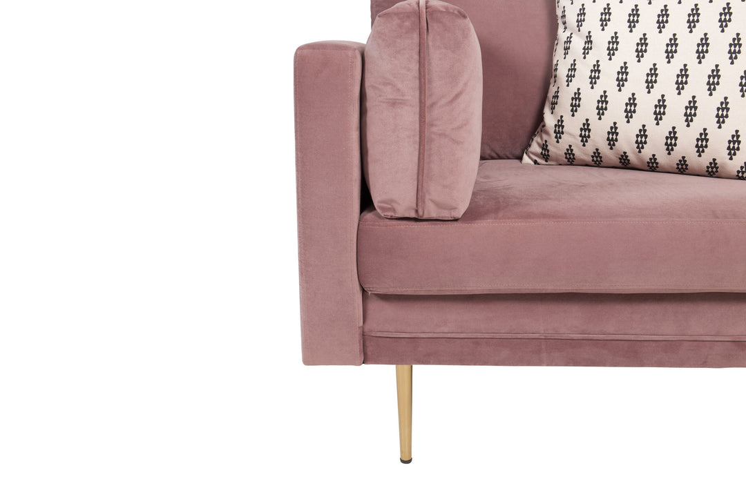 Venture Home Boom - Single Chair Velvet - Dusty pink