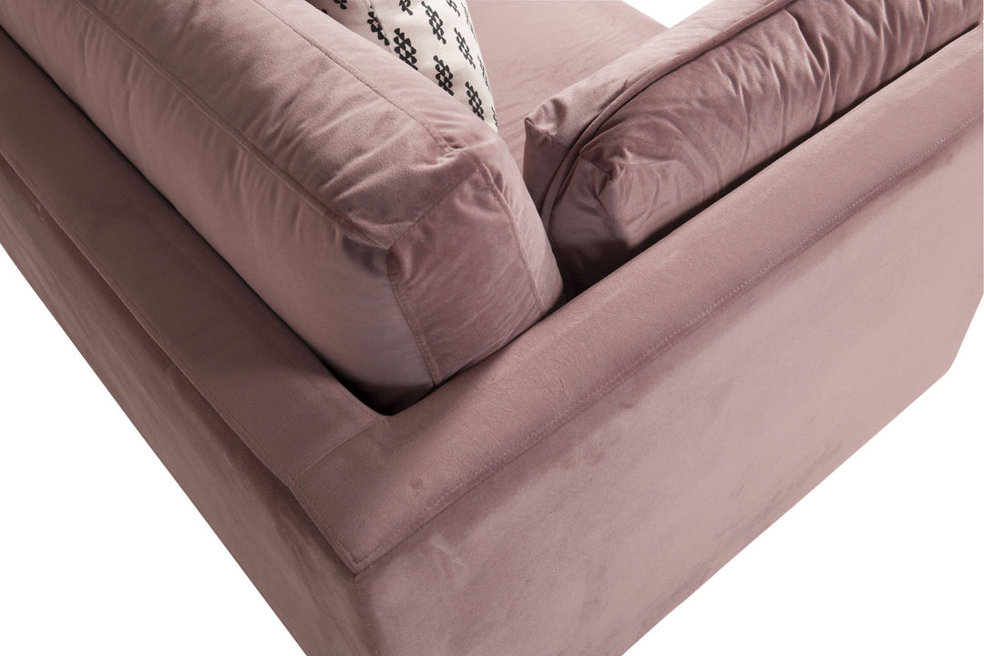 Venture Home Boom - Single Chair Velvet - Dusty pink