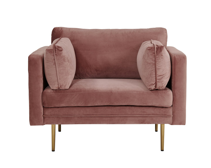 Venture Home Boom - Single Chair Velvet - Dusty pink