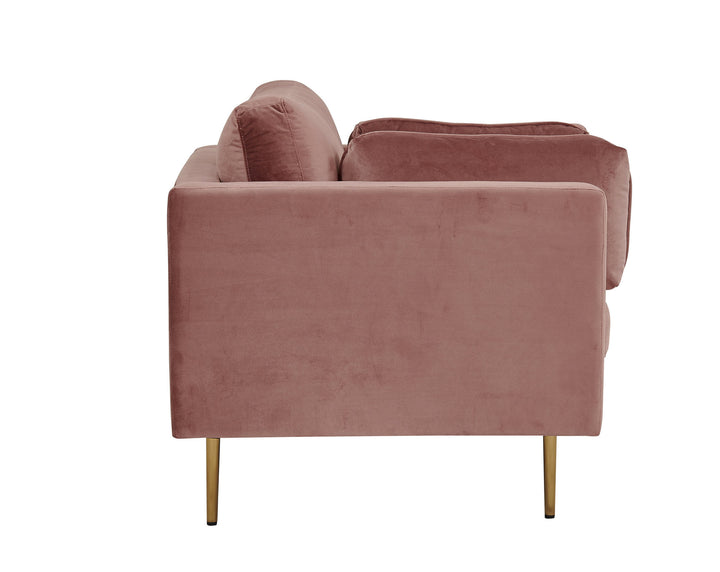 Venture Home Boom - Single Chair Velvet - Dusty pink