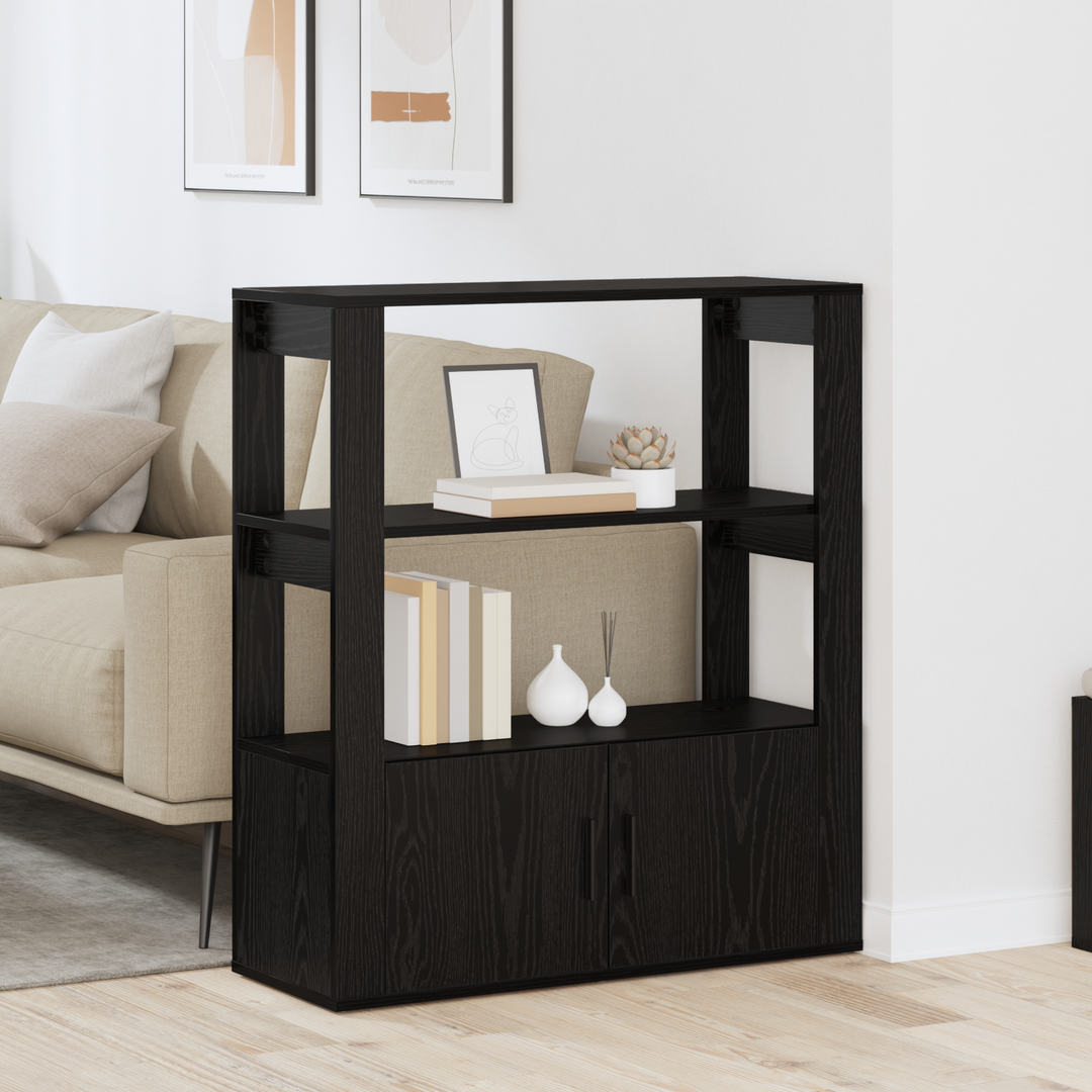 Sideboard Sort eg 30 x 80 x 90 cm Konstrueret træ