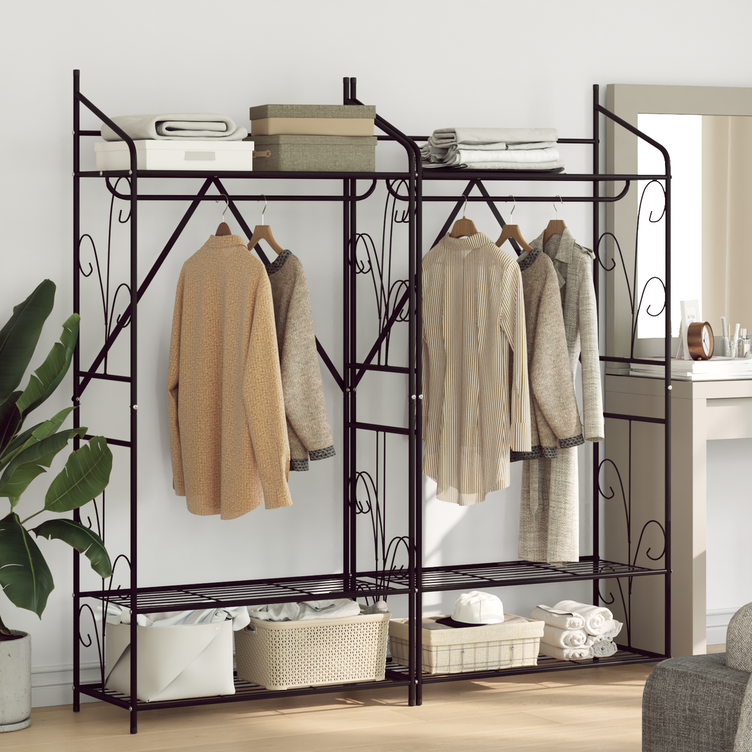 Åben Garderobe Ensfarvet 2 pcs 78 x 36 x 158 cm