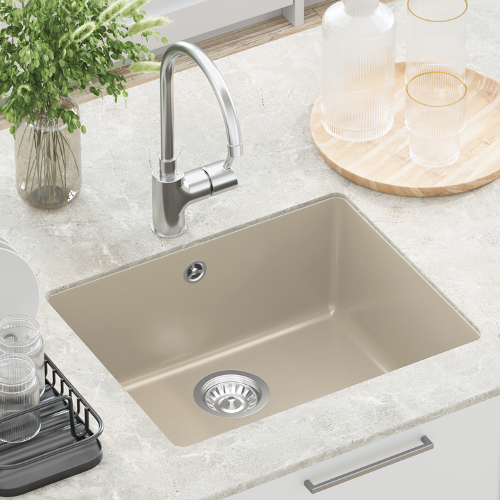 Vask Beige 530 x 460 mm 80% Kvarts og 20% Resin