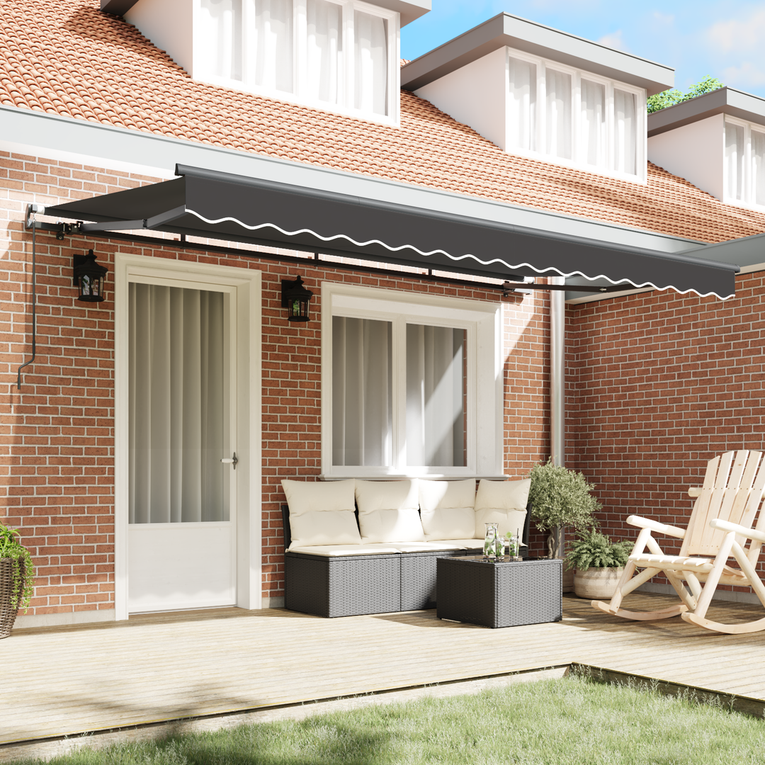 Utrækkelig Markise Antracit 350 x 200 cm Stof
