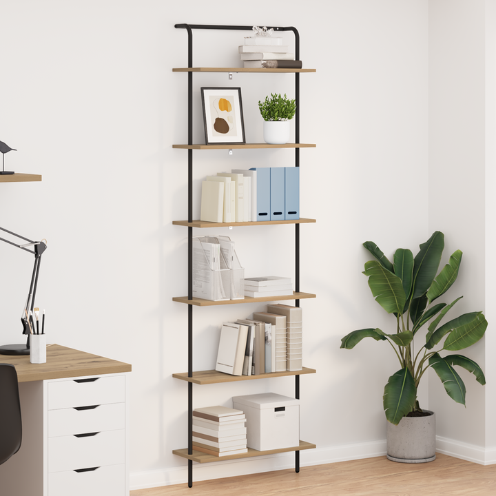 Bogreol Artisan Egetræ 60 x 24 x 203 cm Konstrueret træ