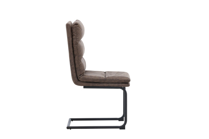 Venture Home Zizo Dining Chair 2-pack - Black / Brown Microfiber Fabric