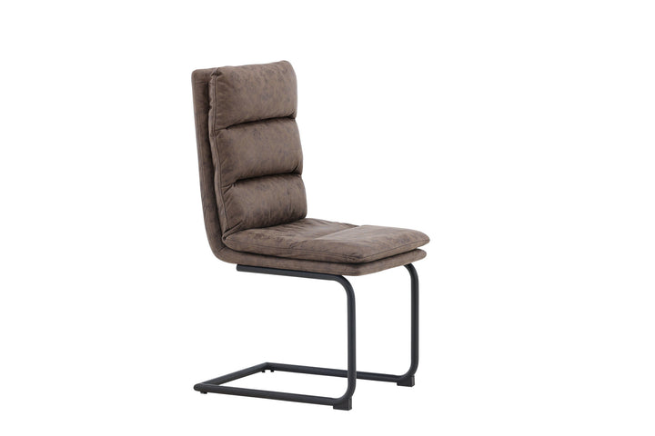Venture Home Zizo Dining Chair 2-pack - Black / Brown Microfiber Fabric