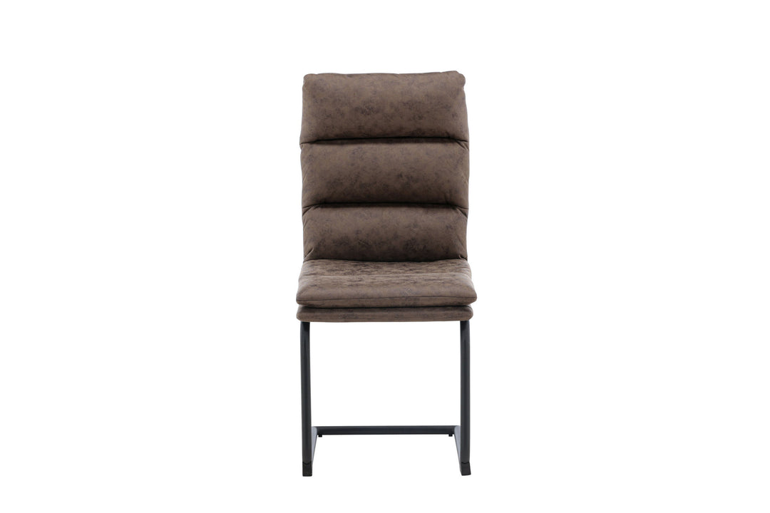 Venture Home Zizo Dining Chair 2-pack - Black / Brown Microfiber Fabric