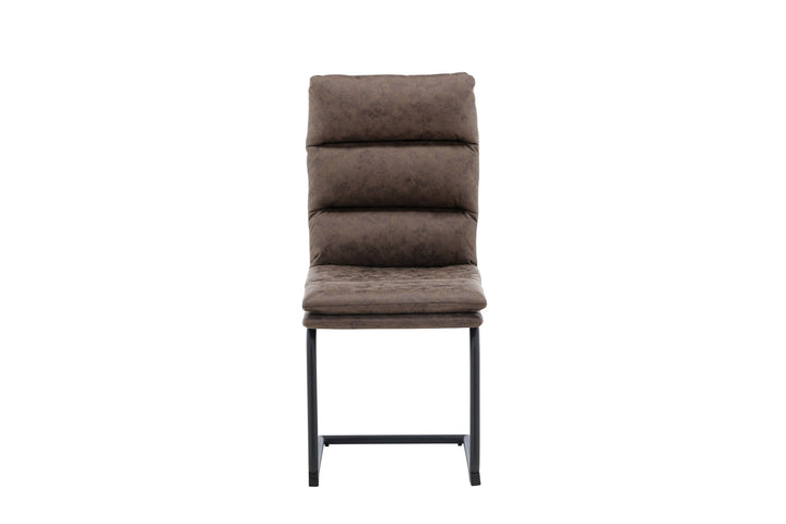 Venture Home Zizo Dining Chair 2-pack - Black / Brown Microfiber Fabric