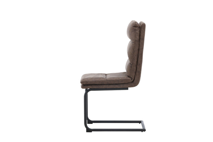 Venture Home Zizo Dining Chair 2-pack - Black / Brown Microfiber Fabric