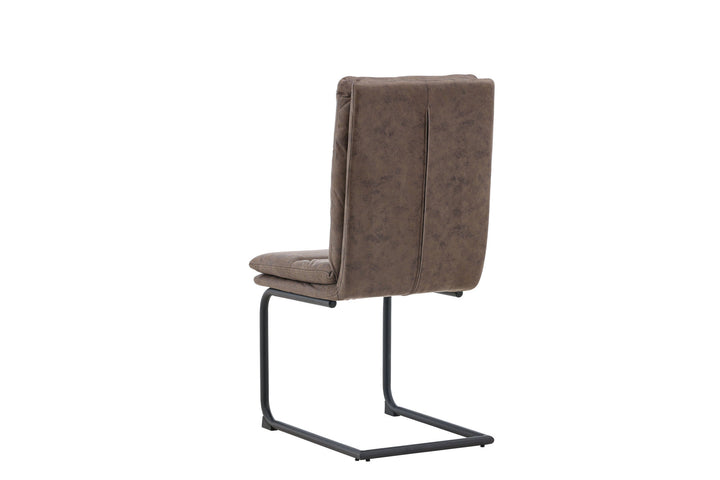 Venture Home Zizo Dining Chair 2-pack - Black / Brown Microfiber Fabric