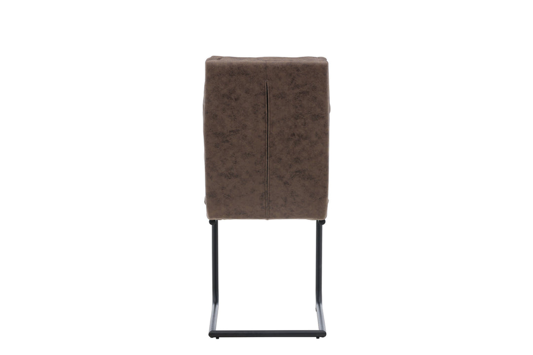 Venture Home Zizo Dining Chair 2-pack - Black / Brown Microfiber Fabric