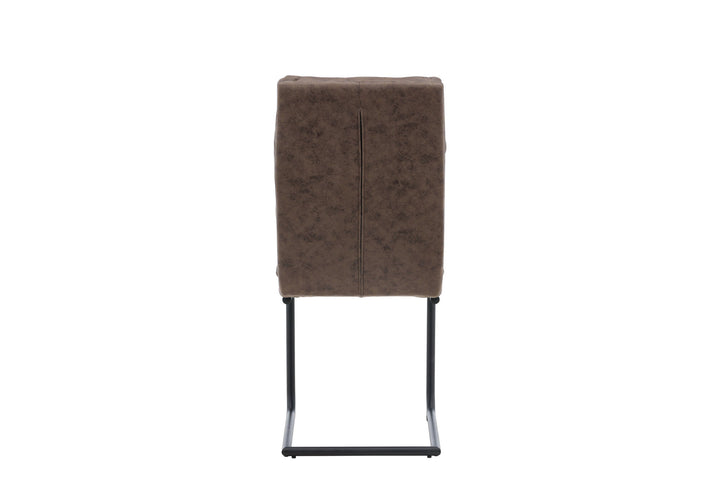 Venture Home Zizo Dining Chair 2-pack - Black / Brown Microfiber Fabric