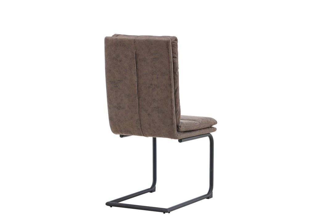 Venture Home Zizo Dining Chair 2-pack - Black / Brown Microfiber Fabric