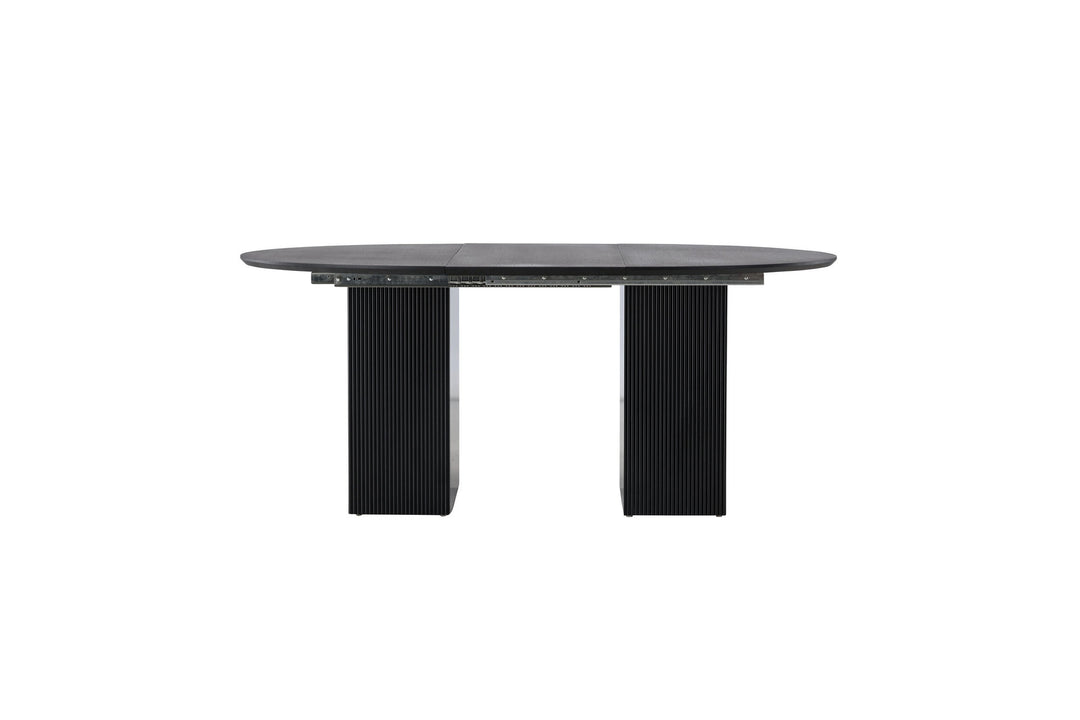Venture Home Matilda Dining Table Extendable φ130/180 - Black / MDF with veneer