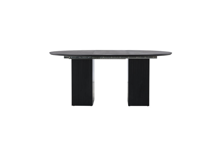 Venture Home Matilda Dining Table Extendable φ130/180 - Black / MDF with veneer
