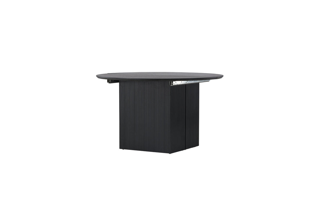 Venture Home Matilda Dining Table Extendable φ130/180 - Black / MDF with veneer
