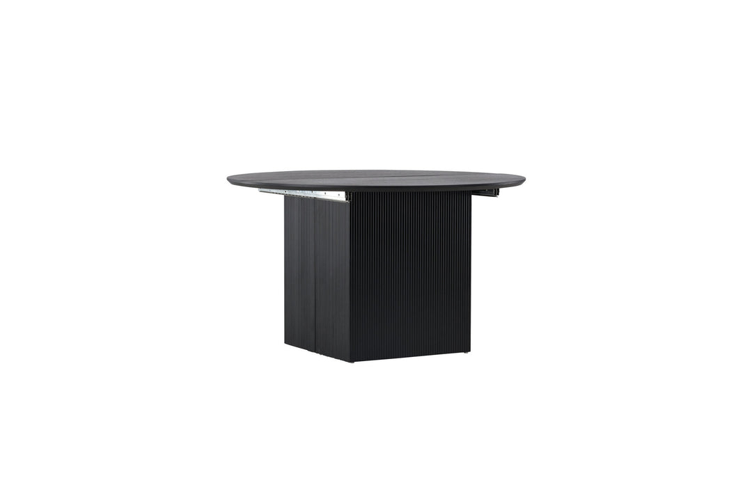 Venture Home Matilda Dining Table Extendable φ130/180 - Black / MDF with veneer