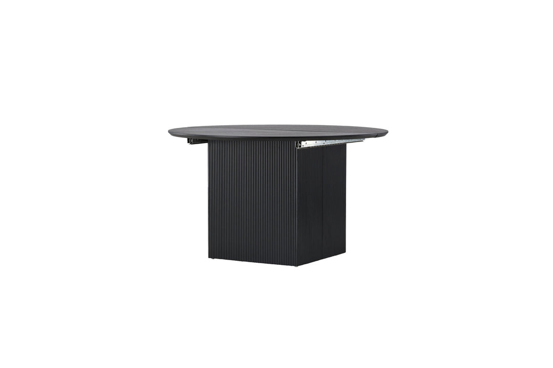 Venture Home Matilda Dining Table Extendable φ130/180 - Black / MDF with veneer