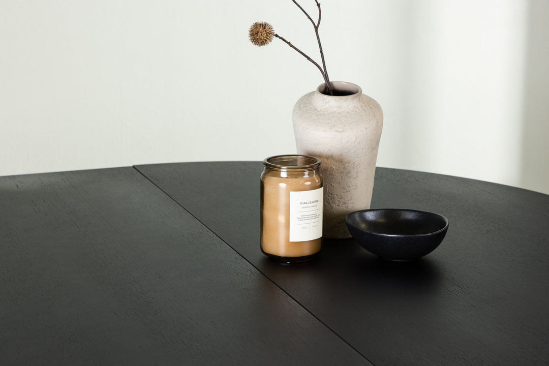 Venture Home Matilda Dining Table Extendable φ130/180 - Black / MDF with veneer