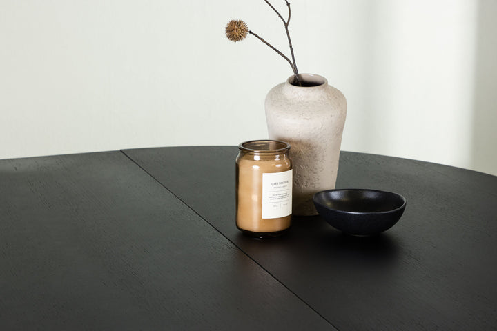 Venture Home Matilda Dining Table Extendable φ130/180 - Black / MDF with veneer