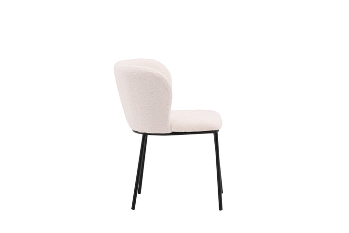 Venture Home Edina Dining Chair 2-pack - Black / White Boucle