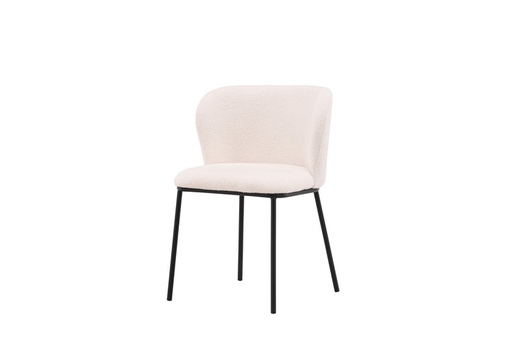 Venture Home Edina Dining Chair 2-pack - Black / White Boucle