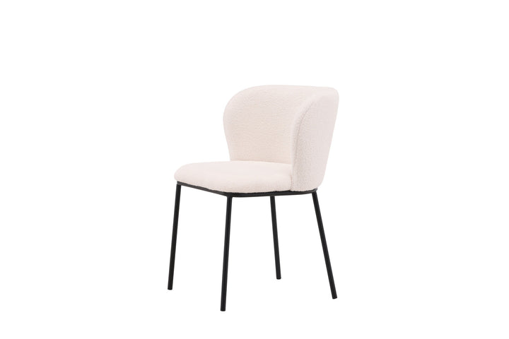 Venture Home Edina Dining Chair 2-pack - Black / White Boucle