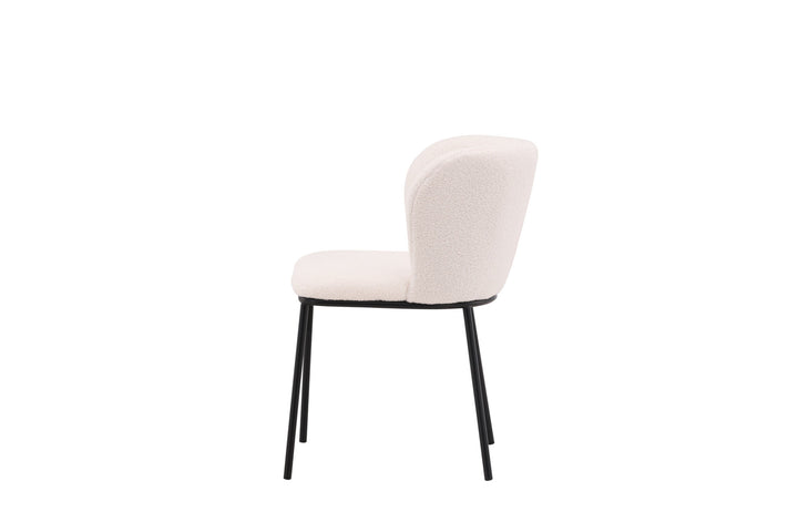 Venture Home Edina Dining Chair 2-pack - Black / White Boucle