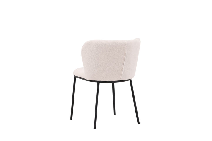 Venture Home Edina Dining Chair 2-pack - Black / White Boucle