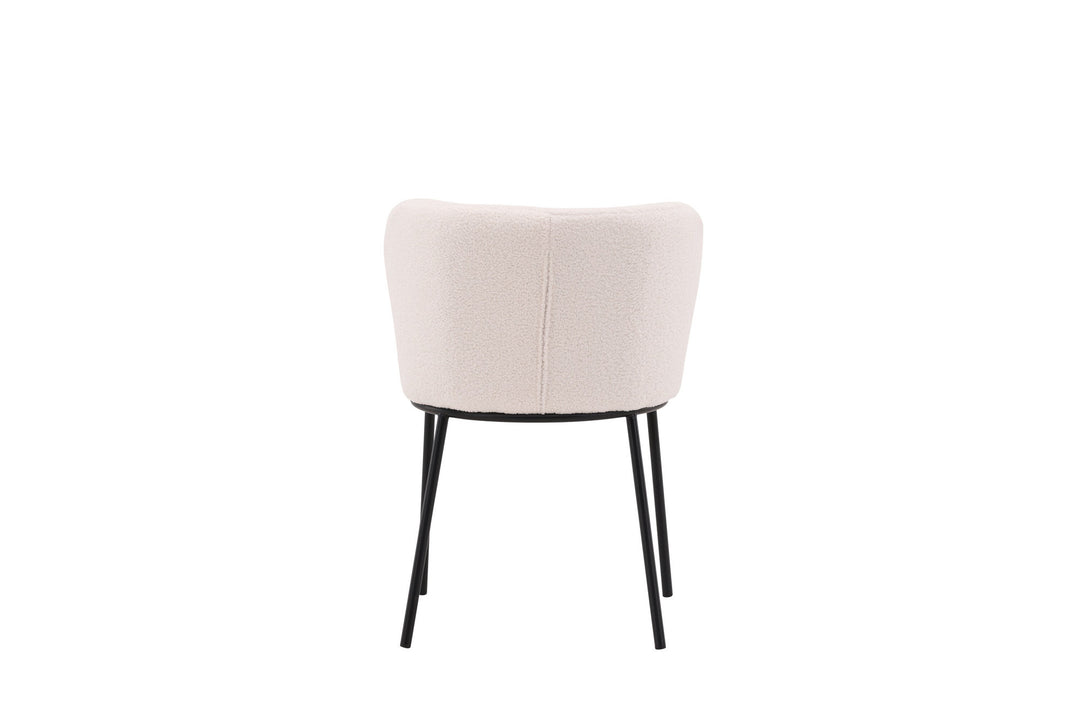 Venture Home Edina Dining Chair 2-pack - Black / White Boucle