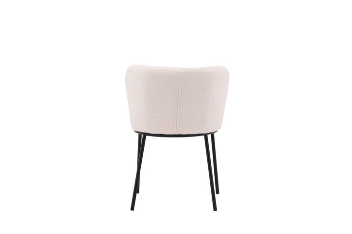 Venture Home Edina Dining Chair 2-pack - Black / White Boucle