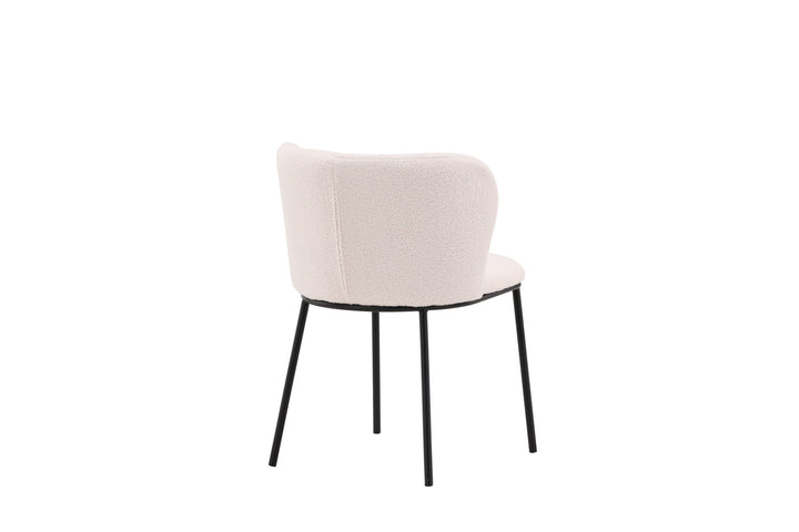 Venture Home Edina Dining Chair 2-pack - Black / White Boucle