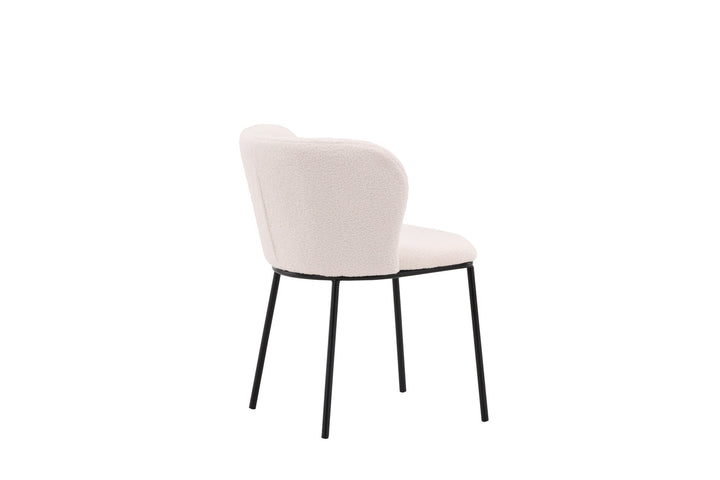 Venture Home Edina Dining Chair 2-pack - Black / White Boucle