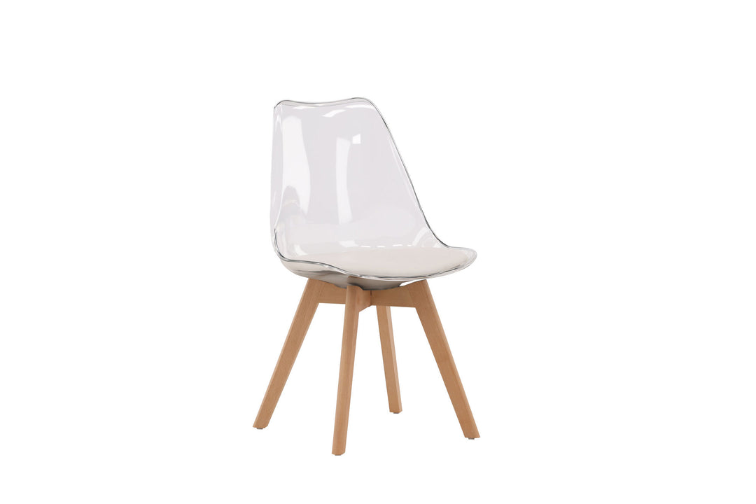 Venture Home Edvin Dining Chair 2-pack - Nature / PET (seat cushion white) PET surface,seat with usual sponge