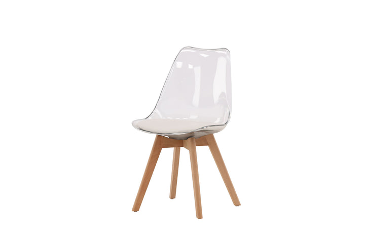 Venture Home Edvin Dining Chair 2-pack - Nature / PET (seat cushion white) PET surface,seat with usual sponge