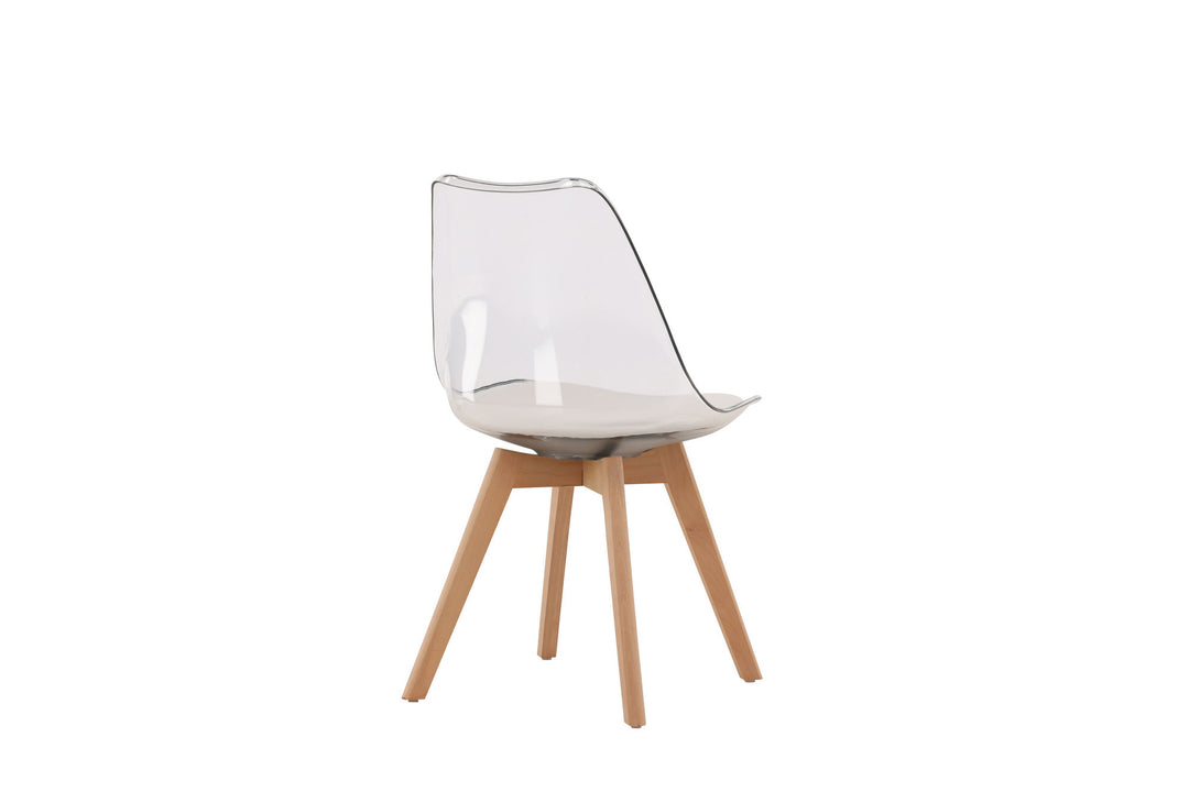 Venture Home Edvin Dining Chair 2-pack - Nature / PET (seat cushion white) PET surface,seat with usual sponge
