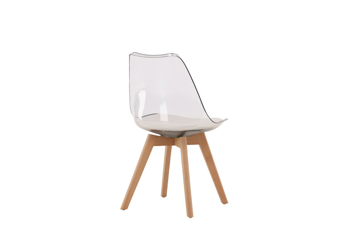 Venture Home Edvin Dining Chair 2-pack - Nature / PET (seat cushion white) PET surface,seat with usual sponge