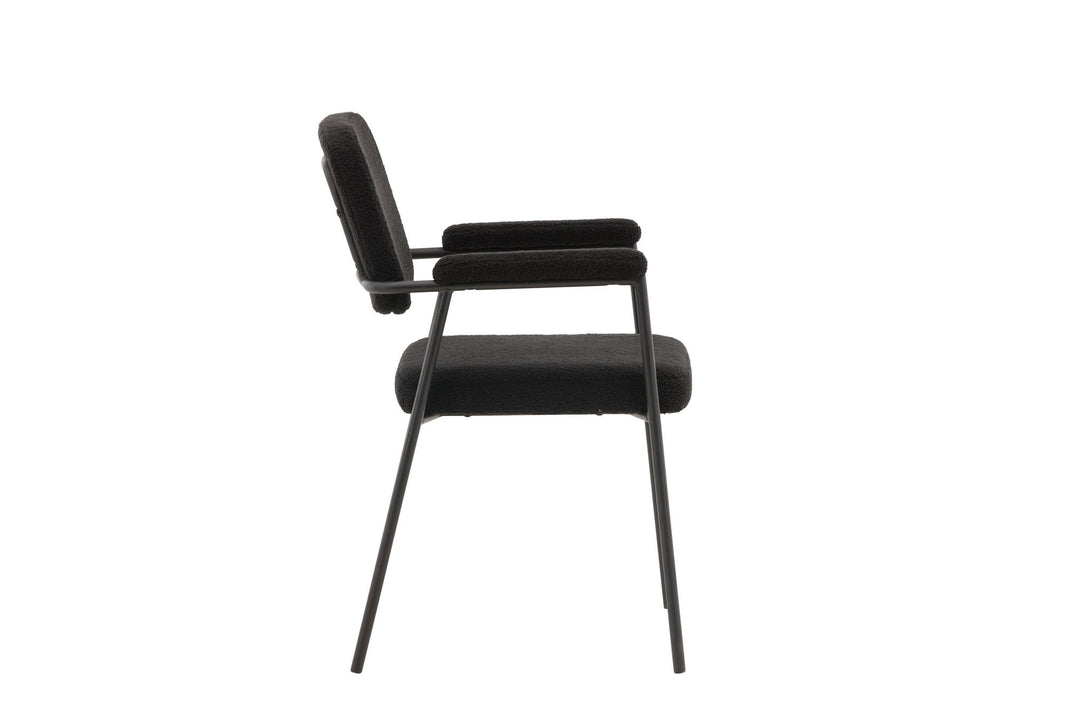 Venture Home Yesterday Dining Chair 2-pack - Black / Black Boucle