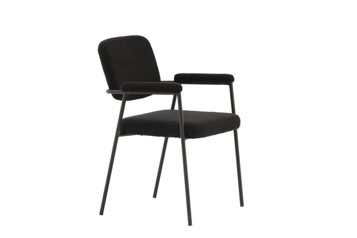 Venture Home Yesterday Dining Chair 2-pack - Black / Black Boucle