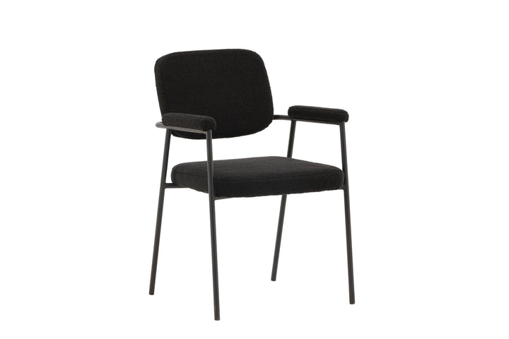 Venture Home Yesterday Dining Chair 2-pack - Black / Black Boucle
