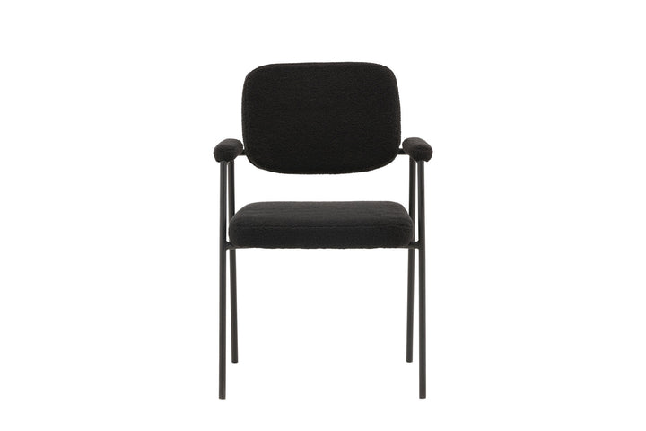 Venture Home Yesterday Dining Chair 2-pack - Black / Black Boucle