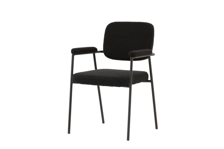 Venture Home Yesterday Dining Chair 2-pack - Black / Black Boucle