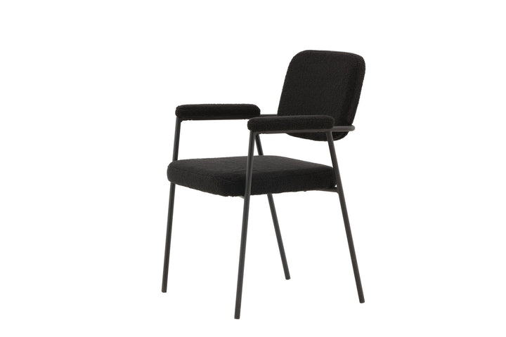 Venture Home Yesterday Dining Chair 2-pack - Black / Black Boucle