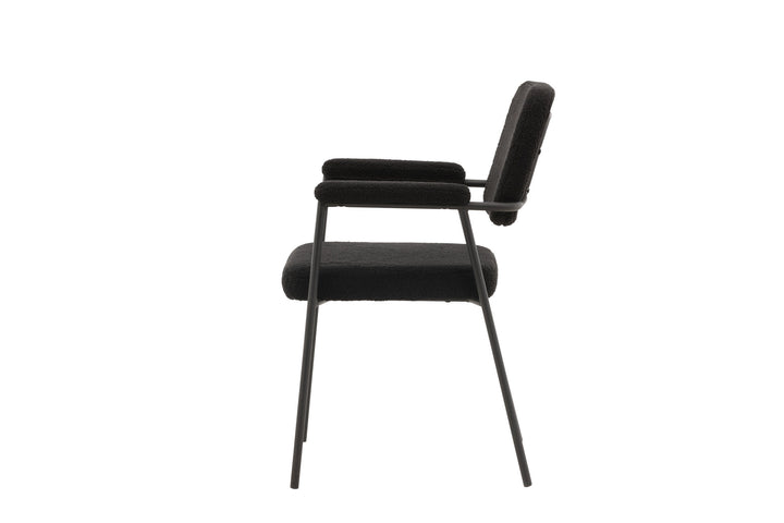 Venture Home Yesterday Dining Chair 2-pack - Black / Black Boucle