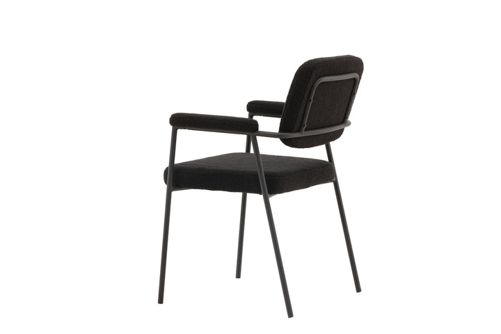 Venture Home Yesterday Dining Chair 2-pack - Black / Black Boucle