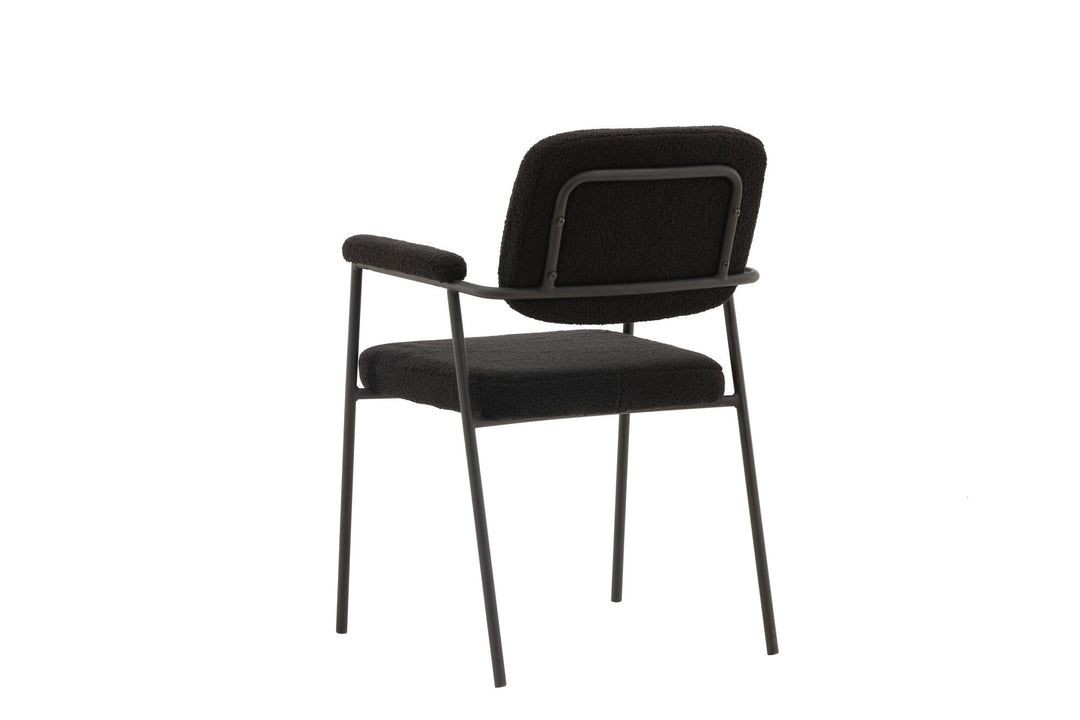 Venture Home Yesterday Dining Chair 2-pack - Black / Black Boucle