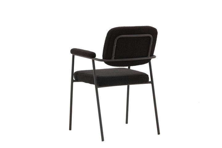 Venture Home Yesterday Dining Chair 2-pack - Black / Black Boucle