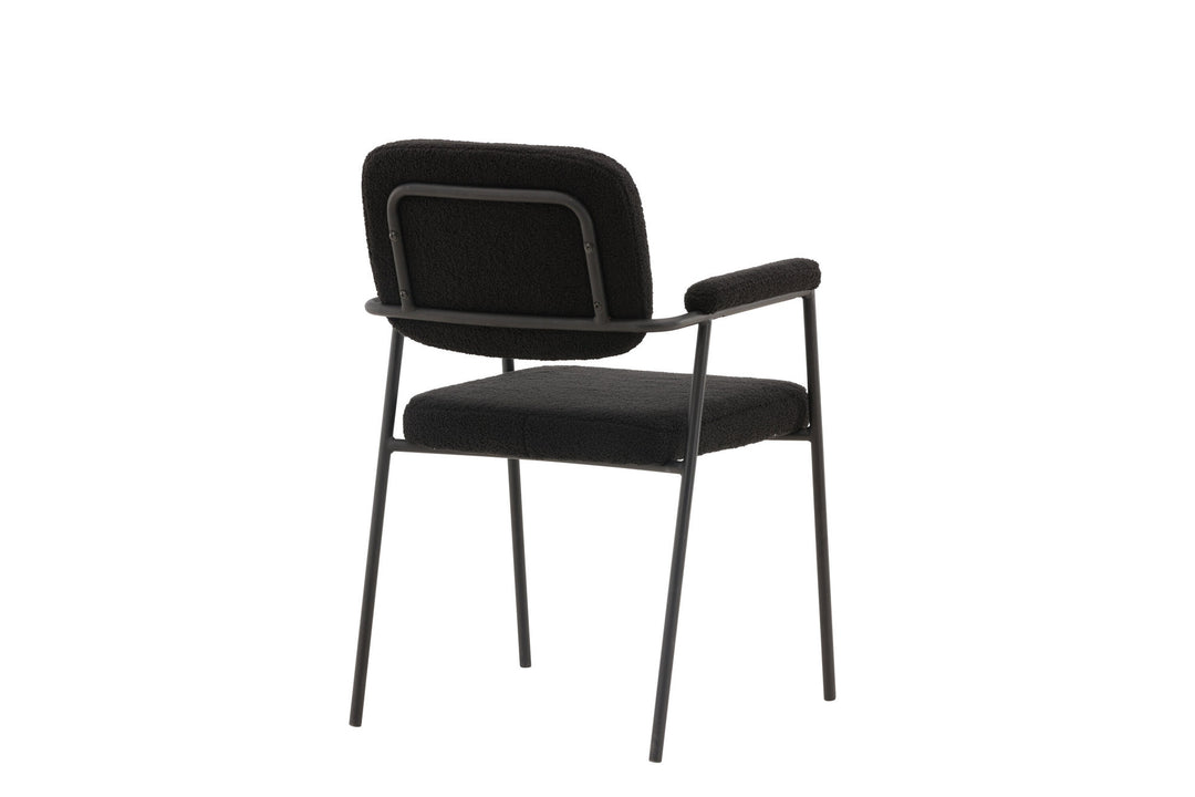 Venture Home Yesterday Dining Chair 2-pack - Black / Black Boucle