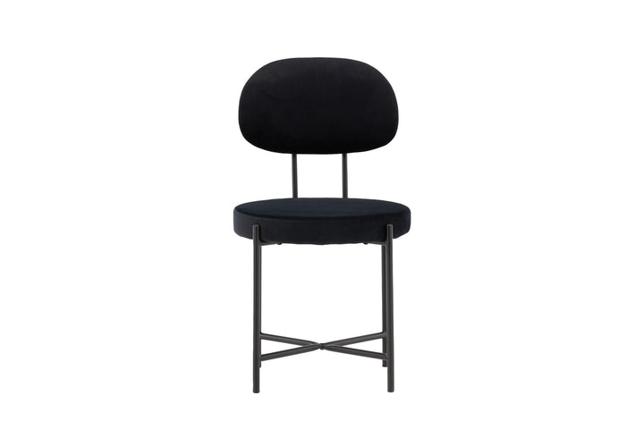 Venture Home Stella Dining Chair 2-pack - Black / Black Velvet
